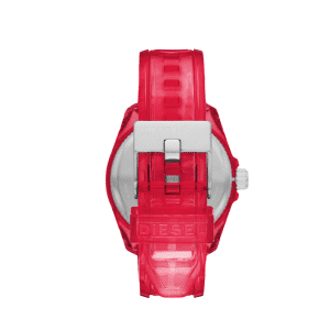 Diesel MS9 Three-Hand Red Transparent Watch