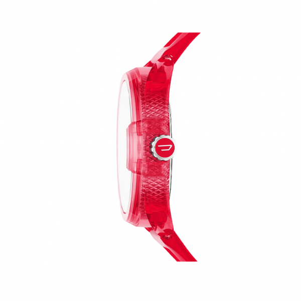 Diesel MS9 Three-Hand Red Transparent Watch - Image 3