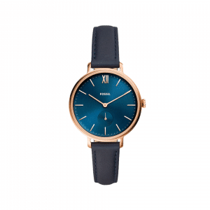 Fossil Kalya Three-Hand Navy Leather Watch