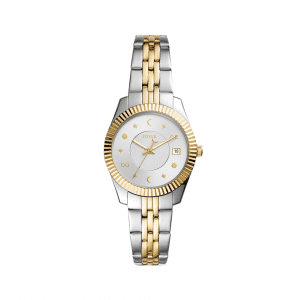 Fossil Scarlette Mini Three-Hand Date Two-Tone Stainless Steel Watch