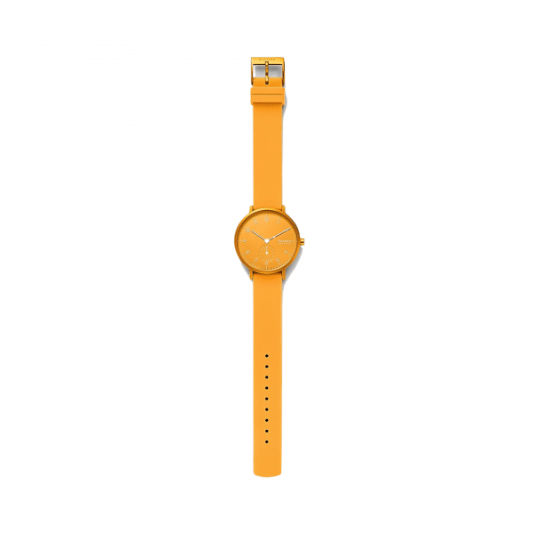 Skagen Aaren Kulor Yellow Silicone 36mm Watch - Image 3