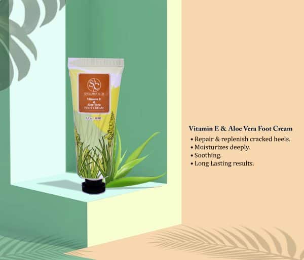 SPELLMAN & CO Vitamin E & Aloe Vera Foot Cream 30ml - Image 2