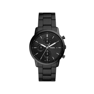 Fossil Minimalist Chronograph Black Stainless Steel Watch FS5848