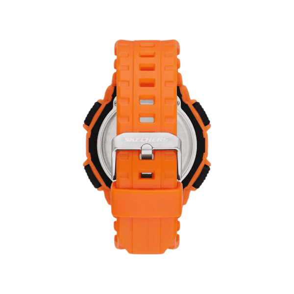 Skechers LA Cienaga Quartz Digital Orange Silicone Case & Strap Watch SR1135 - Image 2