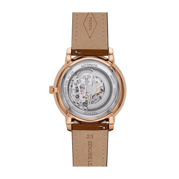 Fossil Neutra Automatic Brown LiteHide™ Leather Watch ME3195 - Image 2