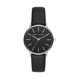 Armani Exchange Women’s Lola Black Leather Watch AX5560