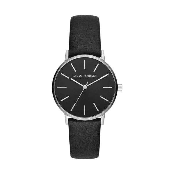 Armani Exchange Women's Lola Black Leather Watch AX5560