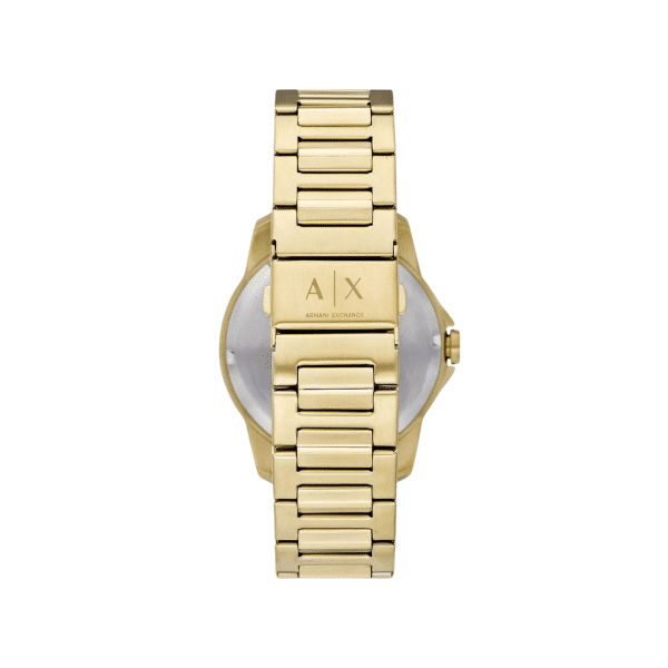 Armani Exchange Three-Hand Day-Date Gold-Tone Stainless Steel Watch AX1734 - Image 2