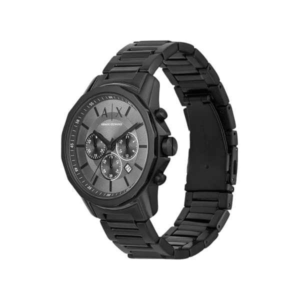Armani Exchange Chronograph Black Stainless Steel Watch and Bracelet Gift Set AX7140SET - Image 4