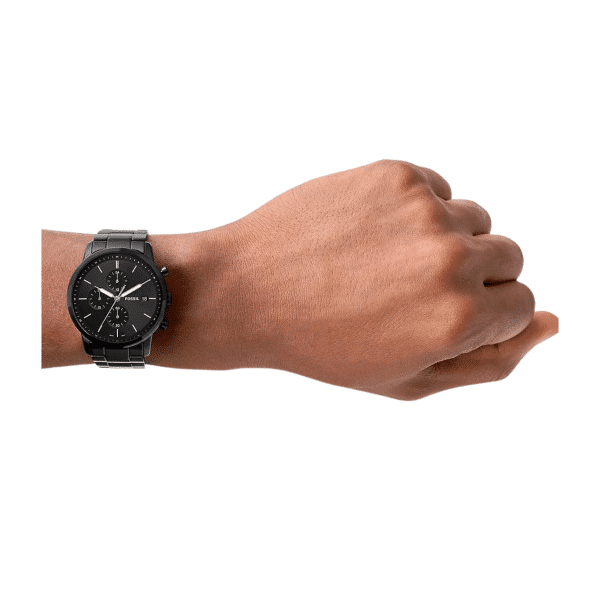 Fossil Minimalist Chronograph Black Stainless Steel Watch FS5848 - Image 4