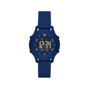 Skechers Women’s Rosencrans Quartz Digital Blue Plastic Case Silicone Sports Watch SR6202