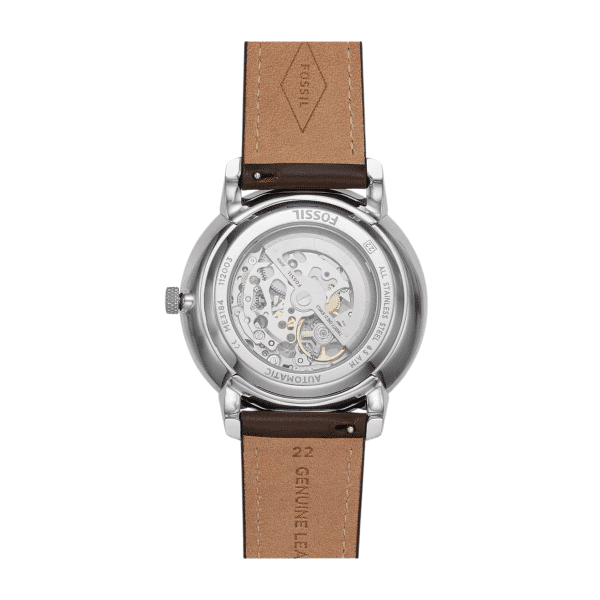 Fossil Neutra Automatic Brown Leather Watch ME3184 - Image 2