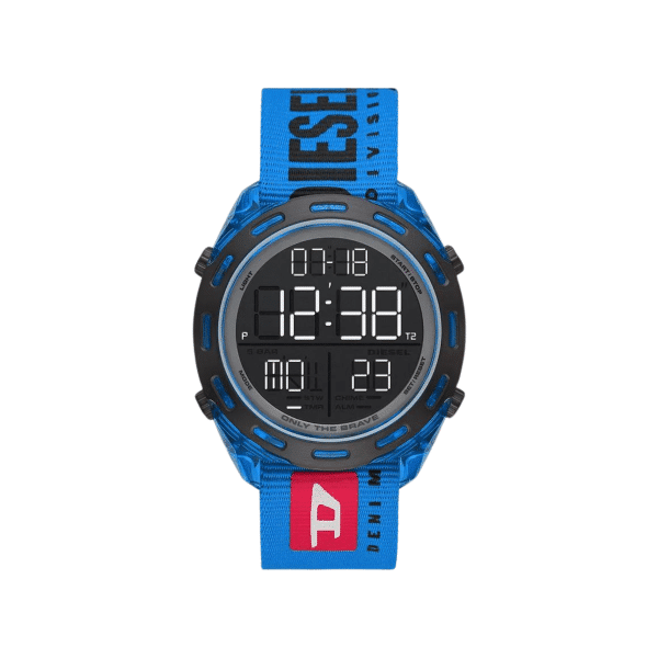 Diesel Crusher Digital Blue Nylon Watch DZ1944