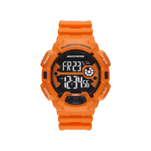 Skechers LA Cienaga Quartz Digital Orange Silicone Case & Strap Watch SR1135