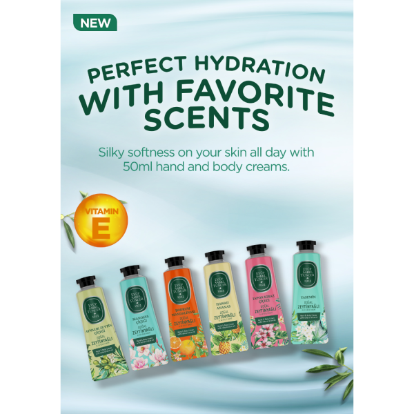 Natural Olive Oil Hand And Body Cream 50ML Turkish Sticker- 6 Piece Box Set - Image 4